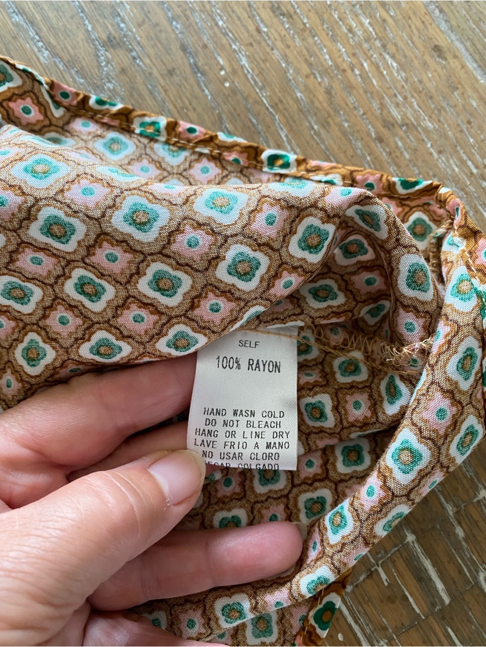 easel Multi-Color Patchwork Peasant Blouse - Picture 8 of 8
